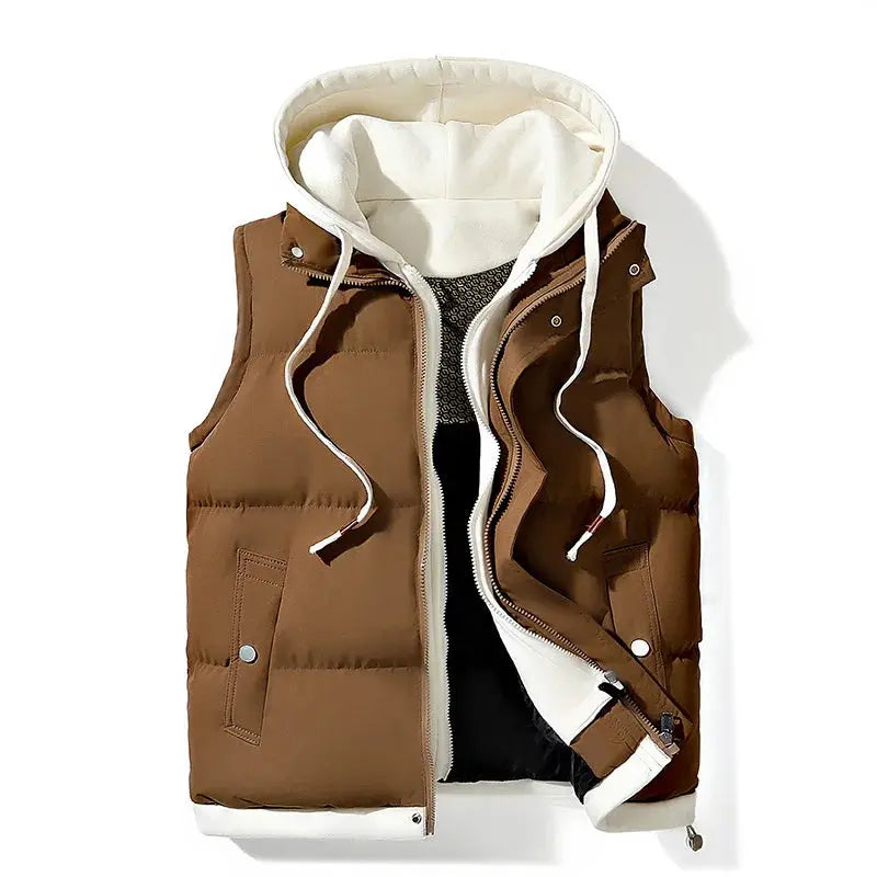 Herren Wasserdichte Puffer Gilet - Mit Kapuze und Taschen