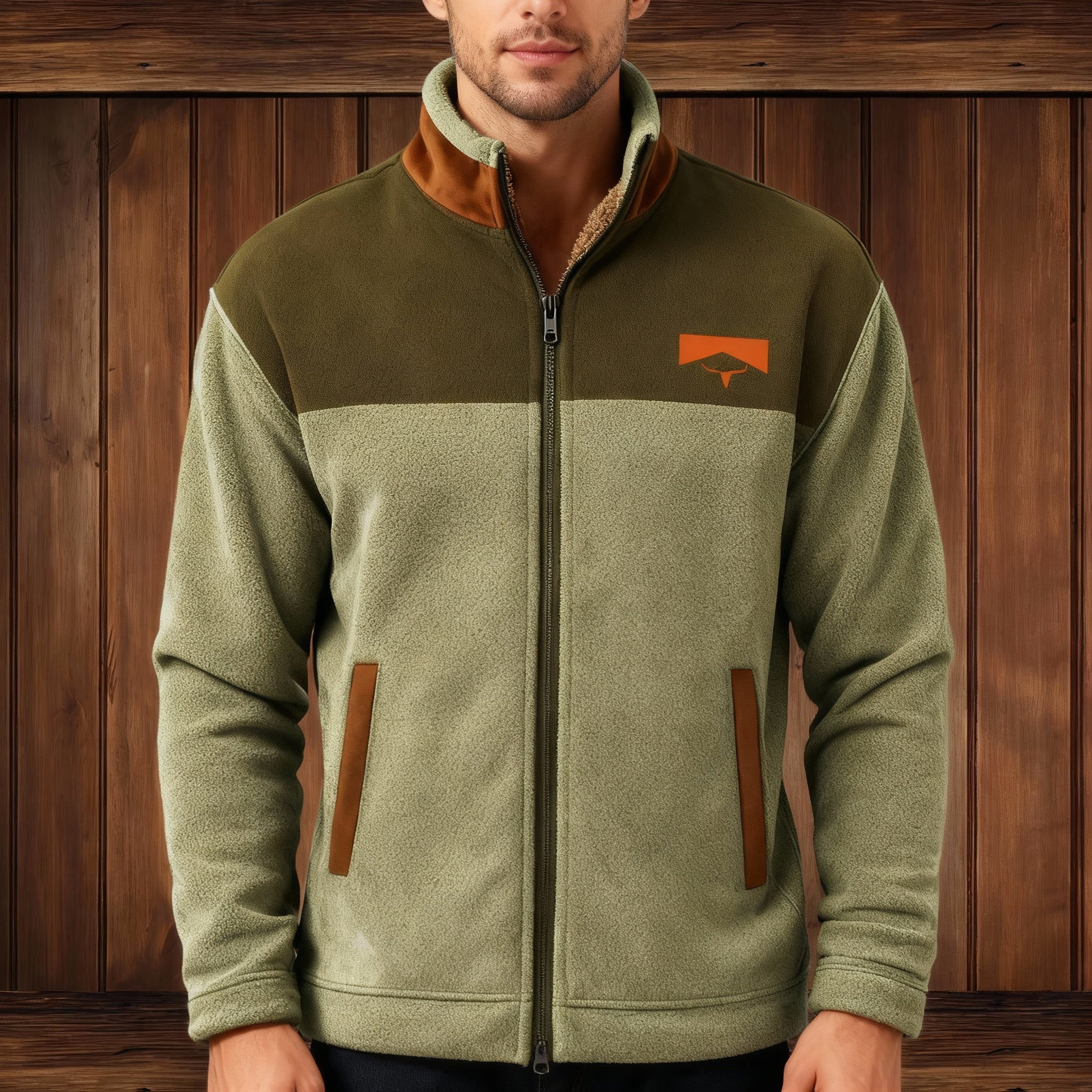 Herren Fleece Jacke - Stehkragen mit Weichem Futter