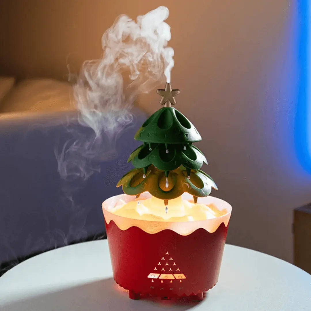 Difusor de Aroma de Árbol de Navidad – Humidificador Eléctrico con Luz LED