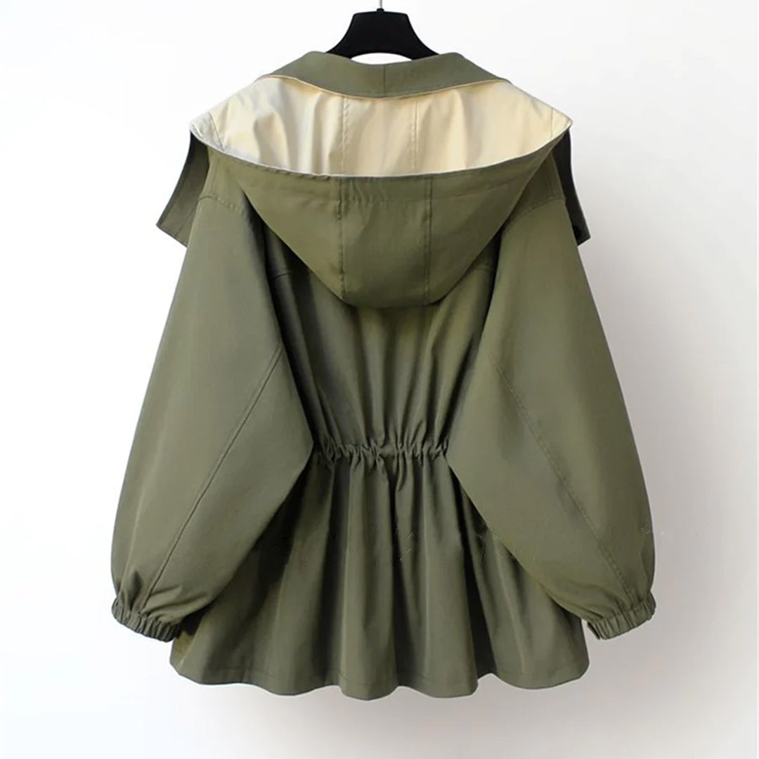 Damen Oversized-Trenchcoat – Winddicht mit Doppelkragen