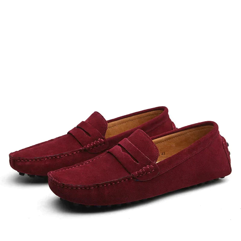 Suède Loafers voor Heren - Slip-On met Noppenzool
