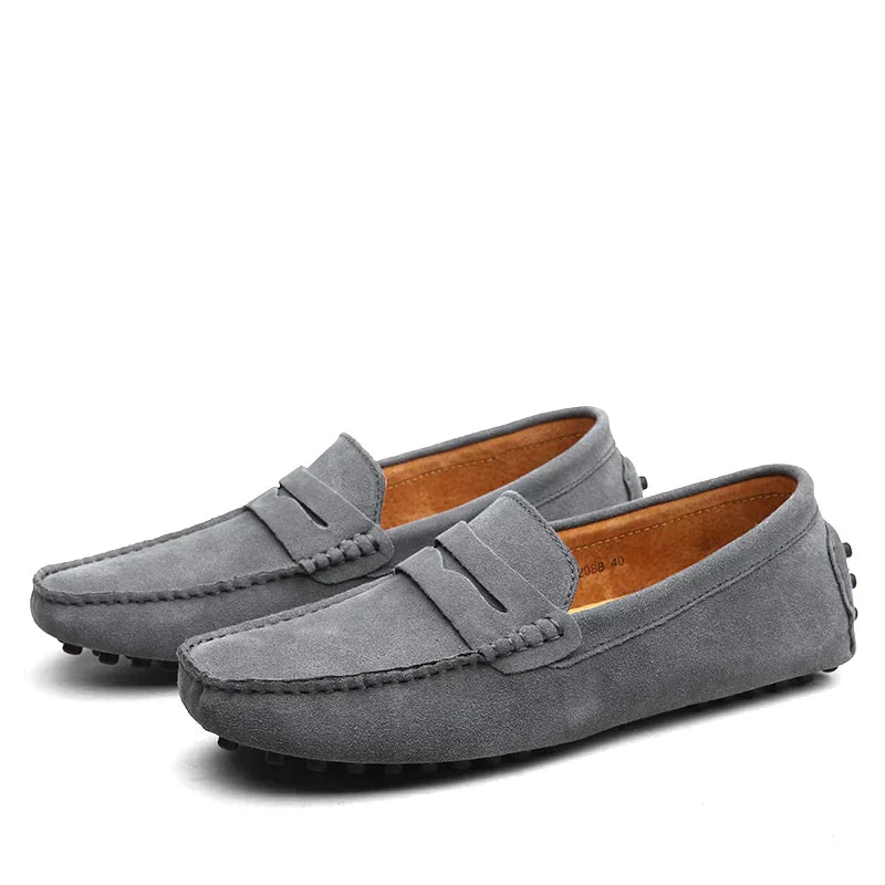 Suède Loafers voor Heren - Slip-On met Noppenzool