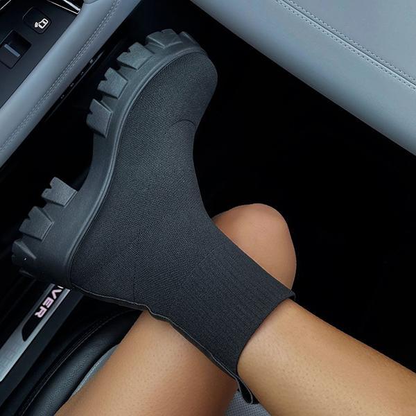 Botines de plataforma para mujer - Ajuste cómodo y elástico
