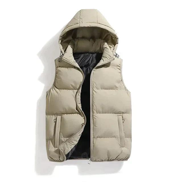 Herren Puffer Gilet mit Kapuze - Wattiert & Gesteppt