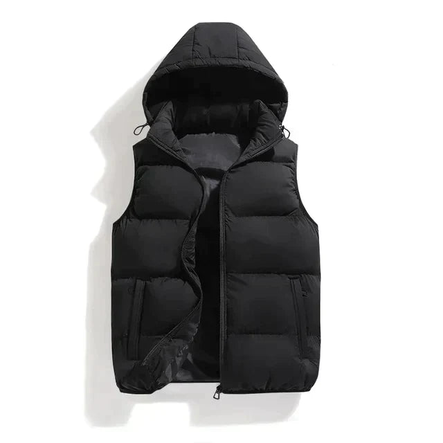 Herren Puffer Gilet mit Kapuze - Wattiert & Gesteppt