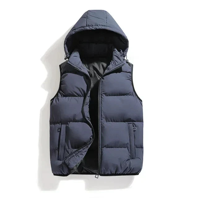 Herren Puffer Gilet mit Kapuze - Wattiert & Gesteppt