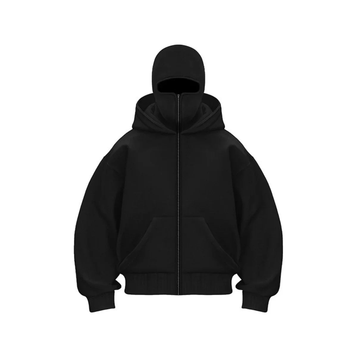 Herren Sturmhaube Hoodie – Reißverschluss Pullover