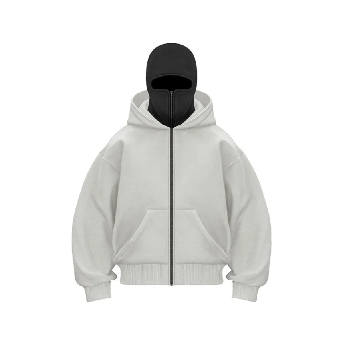 Herren Sturmhaube Hoodie – Reißverschluss Pullover