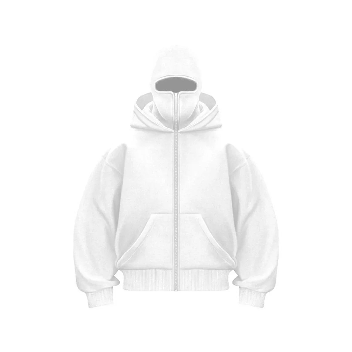 Herren Sturmhaube Hoodie – Reißverschluss Pullover