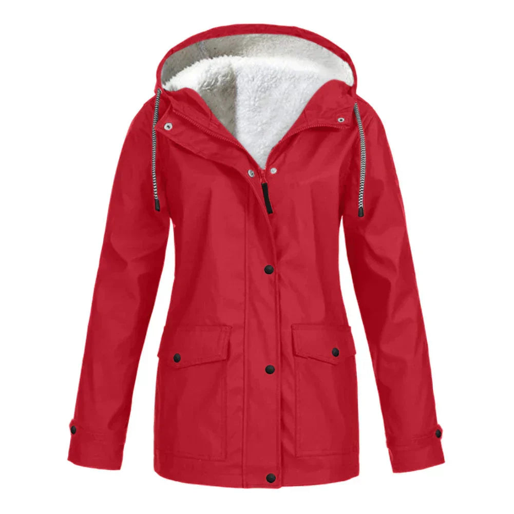 Women's Cozy Waterproof Jacket - Warm Lining Function