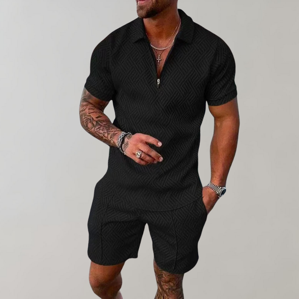 Stylisches Poloshirt und Shorts Set für Herren