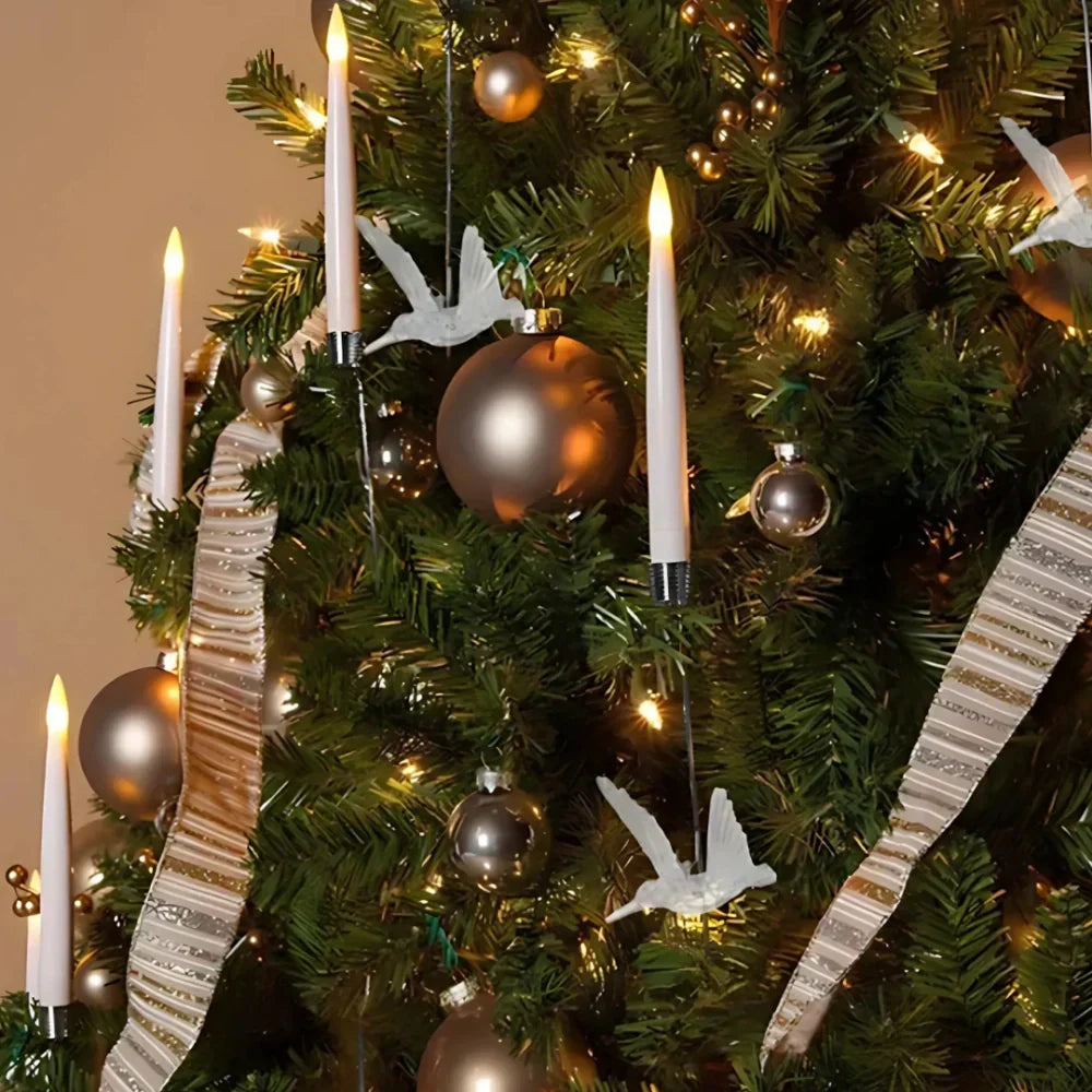 Set de Velas de Árbol de Navidad - LED sin Llama con Control Remoto