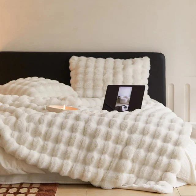 Luxus Kuscheldecke – 3D Waffel-Design