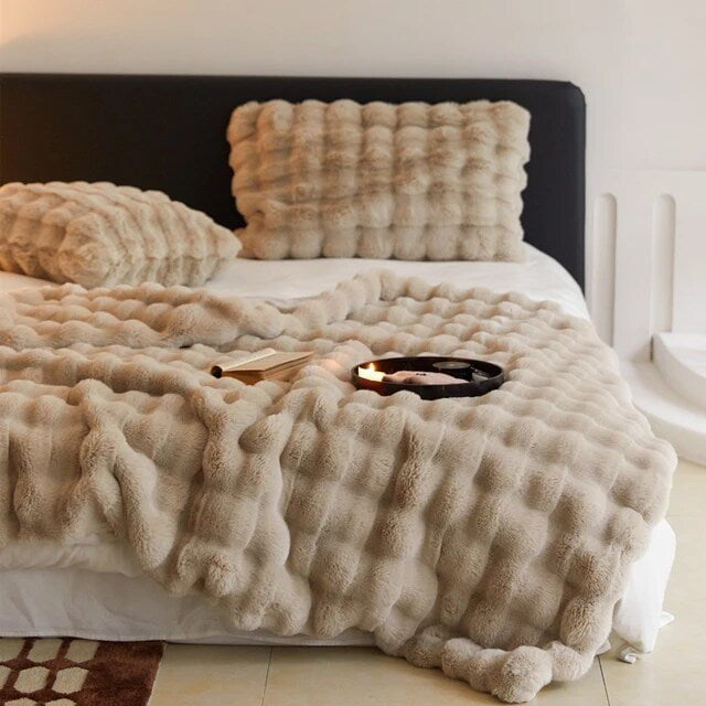 Luxus Kuscheldecke – 3D Waffel-Design