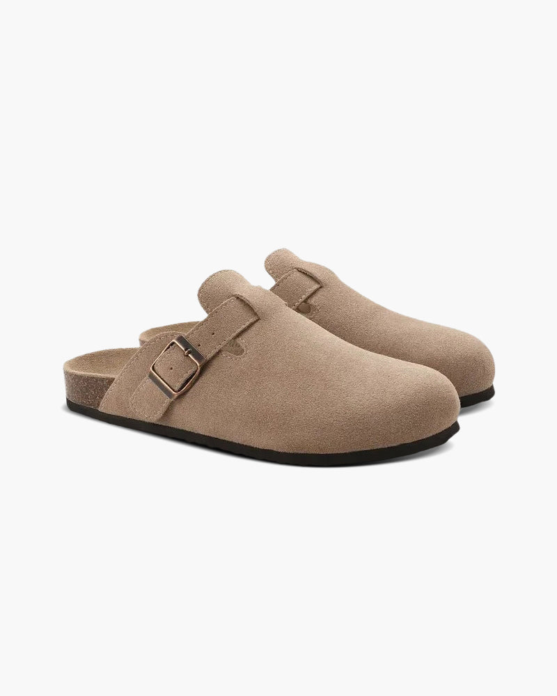Herren Wildleder Clogs - Minimalistisch mit Verstellbarem Riemen