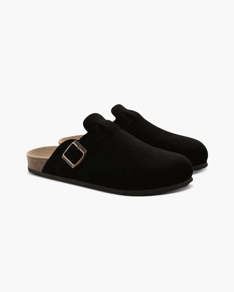Herren Wildleder Clogs - Minimalistisch mit Verstellbarem Riemen