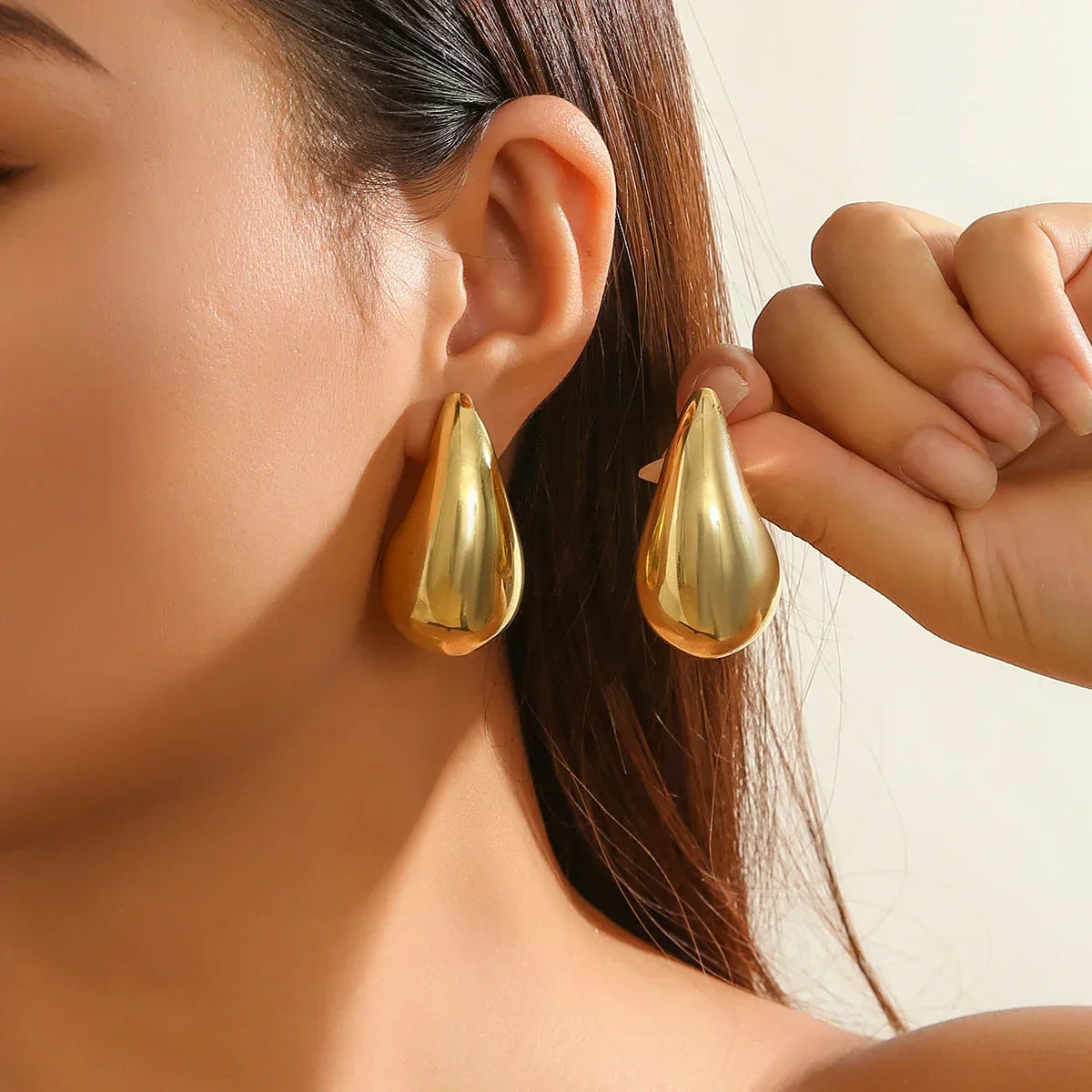 Damen Ohrringe Tropfenform - Chunky Statement Ohrschmuck