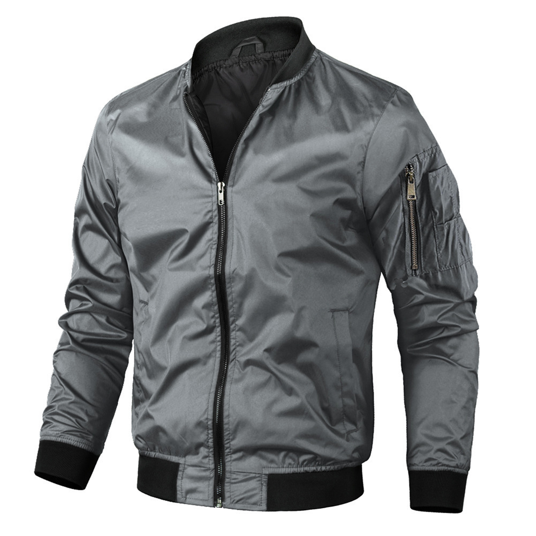 Men's Vintage Style Bomber Jacket - Light Outerwear
