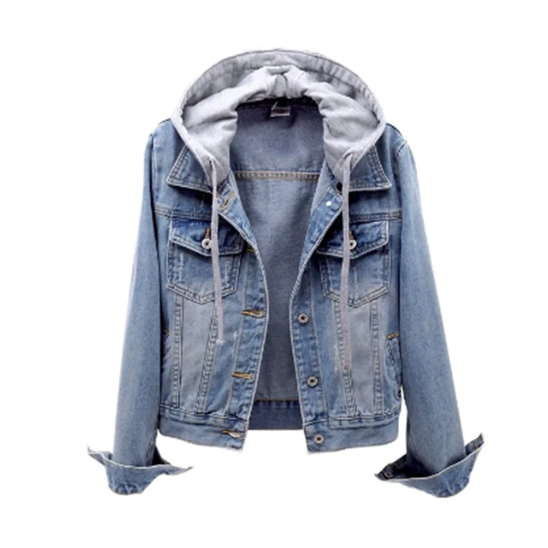 Damen Jeansjacke mit Kapuze - Warm und Stilvoll