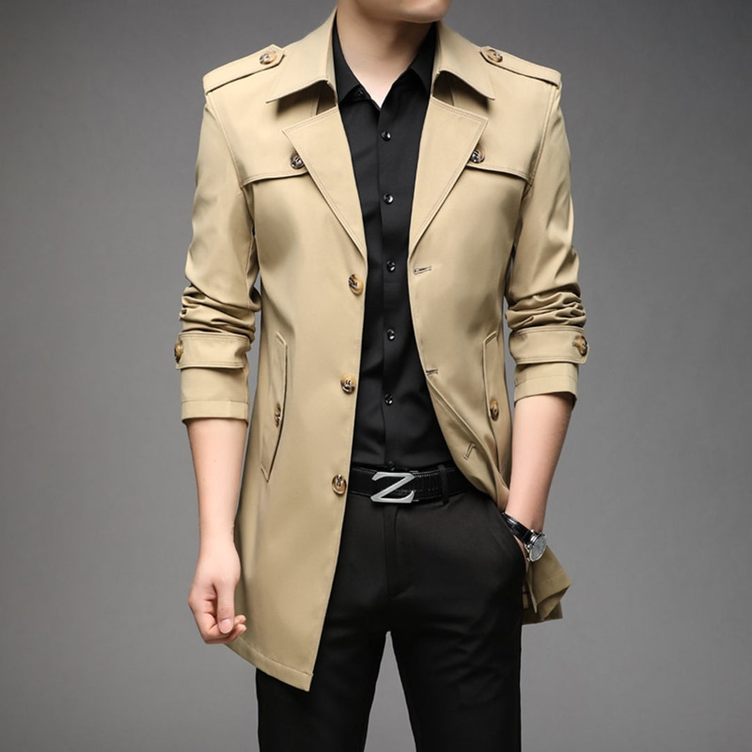 Men's Stylish Trench Coat - Slim Fit Style