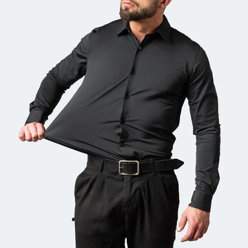 Herren Stretch-Hemd - Bügelfrei Schmale Passform