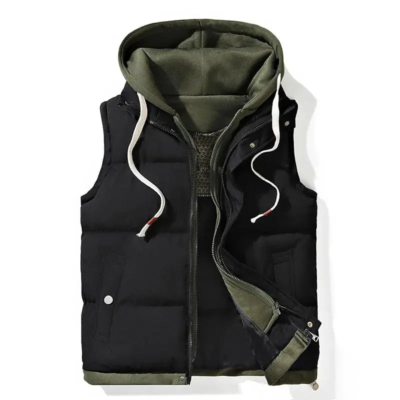 Herren Wasserdichte Puffer Gilet - Mit Kapuze und Taschen