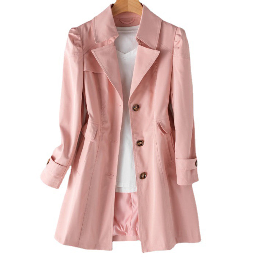 Damen Stylischer Trenchcoat – Winddicht & Wasserfest