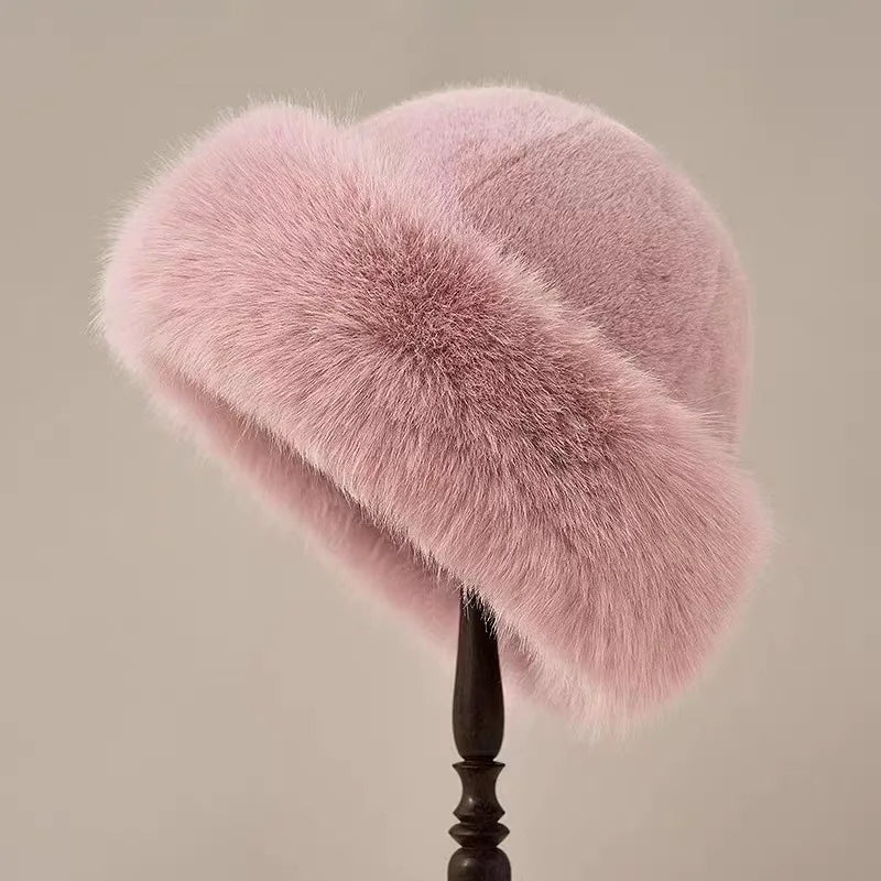 Damen Winter Bucket Hat - Weiche Mütze mit Krempe