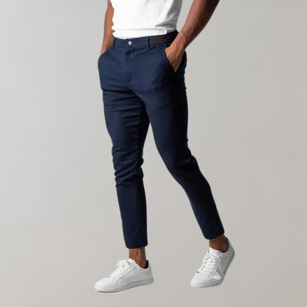 Herrens knälånga arbetsbyxor - Slim fit & slip-on-stil
