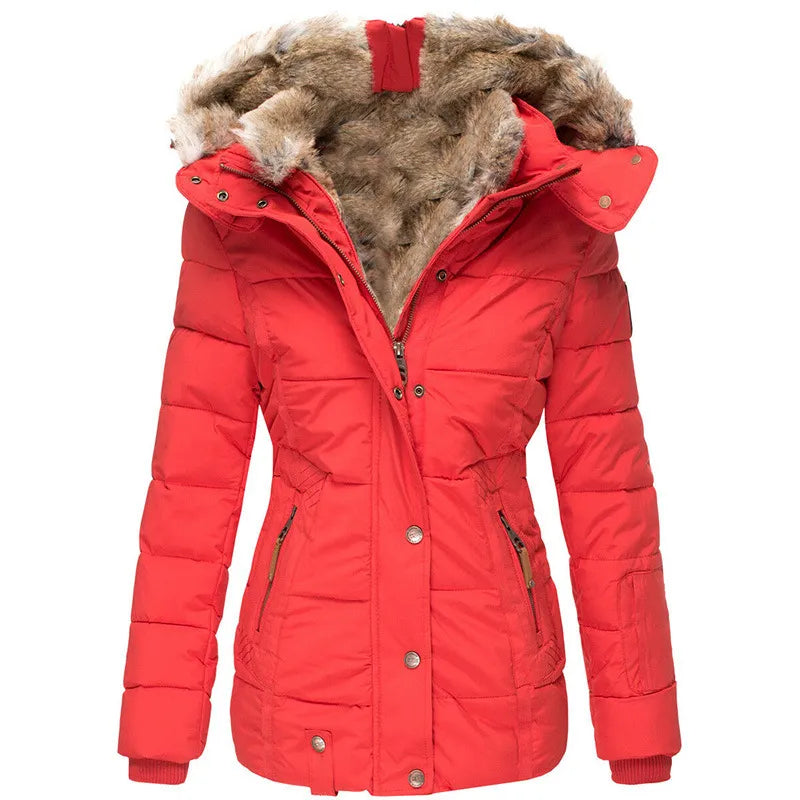 Damen Winter-Parka-Jacke - Gesteppt mit Kapuze