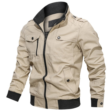 Herren Militär Stil Bomberjacke - Winddicht & Multi-Taschen