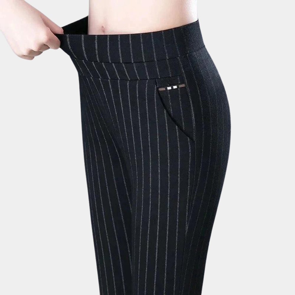 Damen Schwarze Schmale Passform Arbeitshose - High Waisted & Stretch