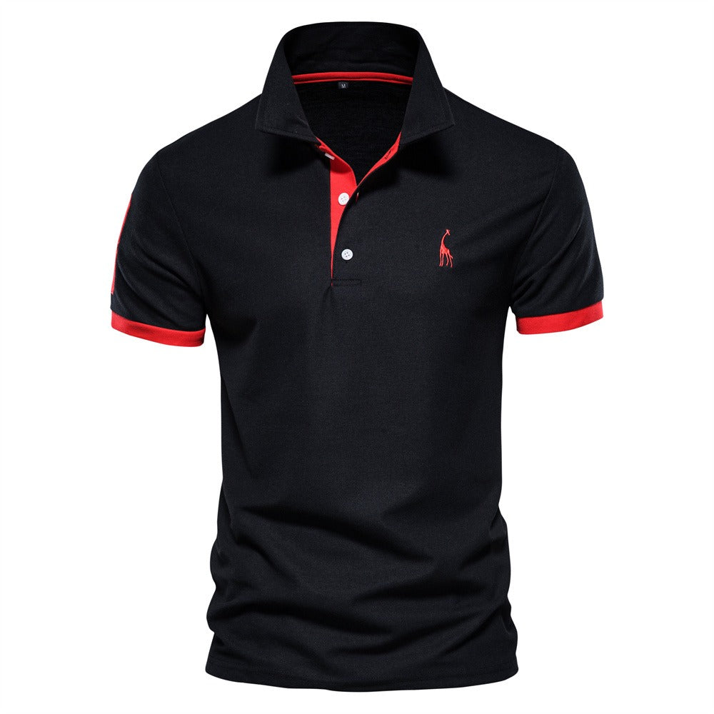 Herren-Slim-Fit-Poloshirt – Kurzarm mit Kontrastbesatz