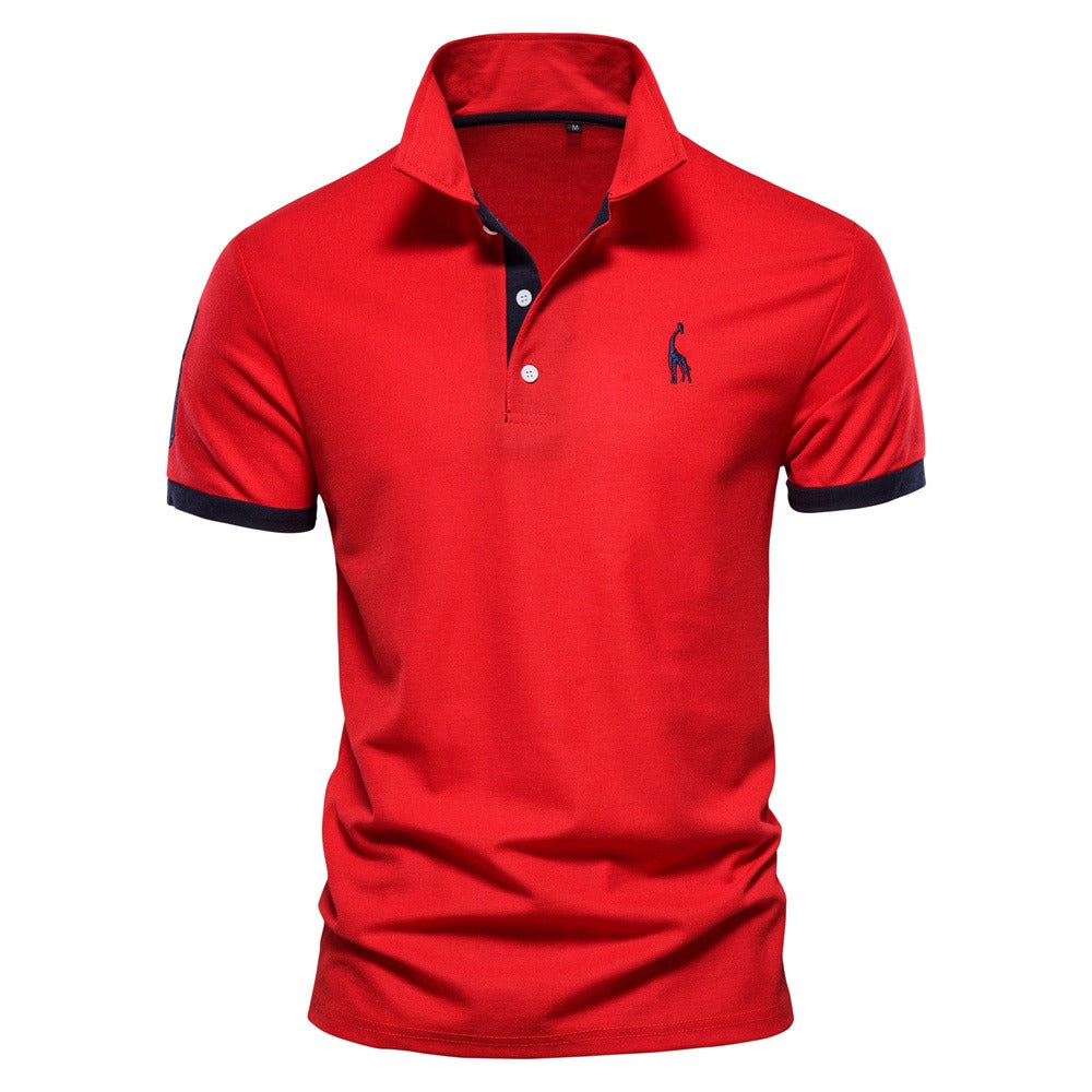 Herren-Slim-Fit-Poloshirt – Kurzarm mit Kontrastbesatz