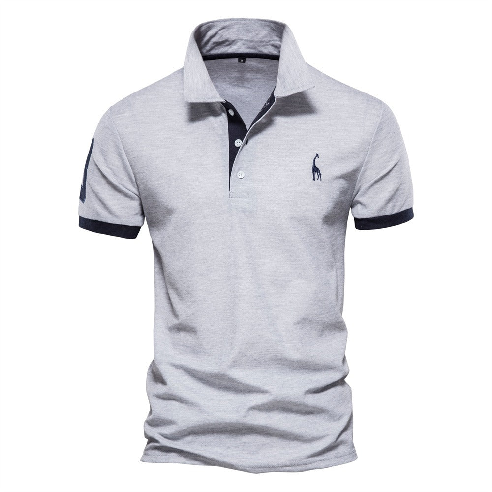 Herren-Slim-Fit-Poloshirt – Kurzarm mit Kontrastbesatz