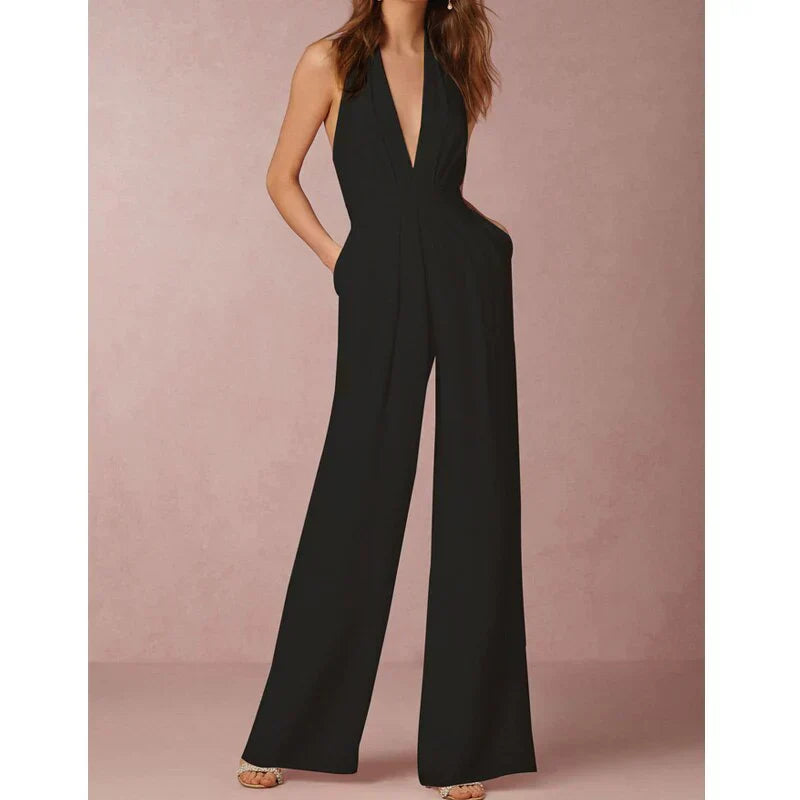 Stilvoller V-Ausschnitt Jumpsuit für Damen | Selina