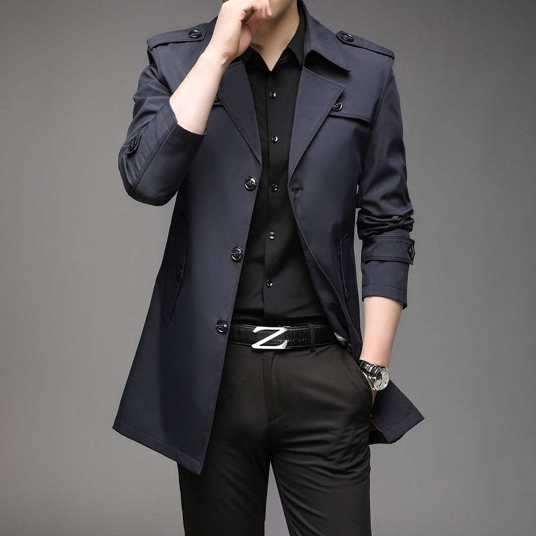 Herren Stylischer Trenchcoat - Slim-Fit-Stil