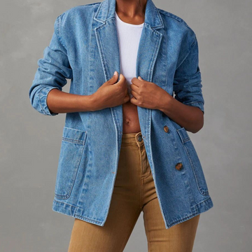 Damen Jeansjacke im Vintage-Stil - Stilvoller Oversized-Schnitt
