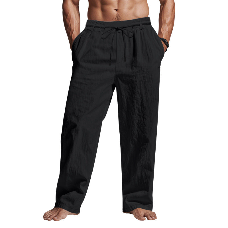 Herren Leinenhose - Elastischer Bund & Lockere Passform