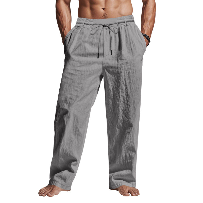 Herren Leinenhose - Elastischer Bund & Lockere Passform