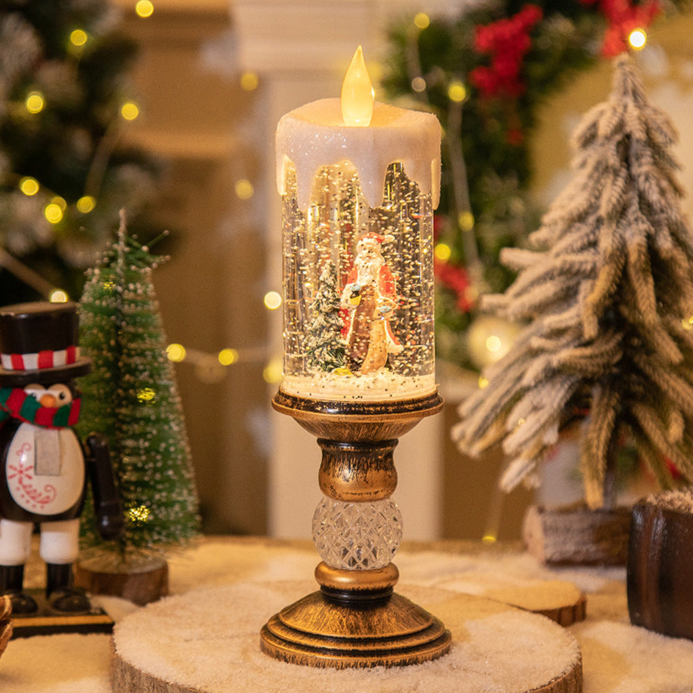Vela LED Transparente - Decoración Navideña Interior