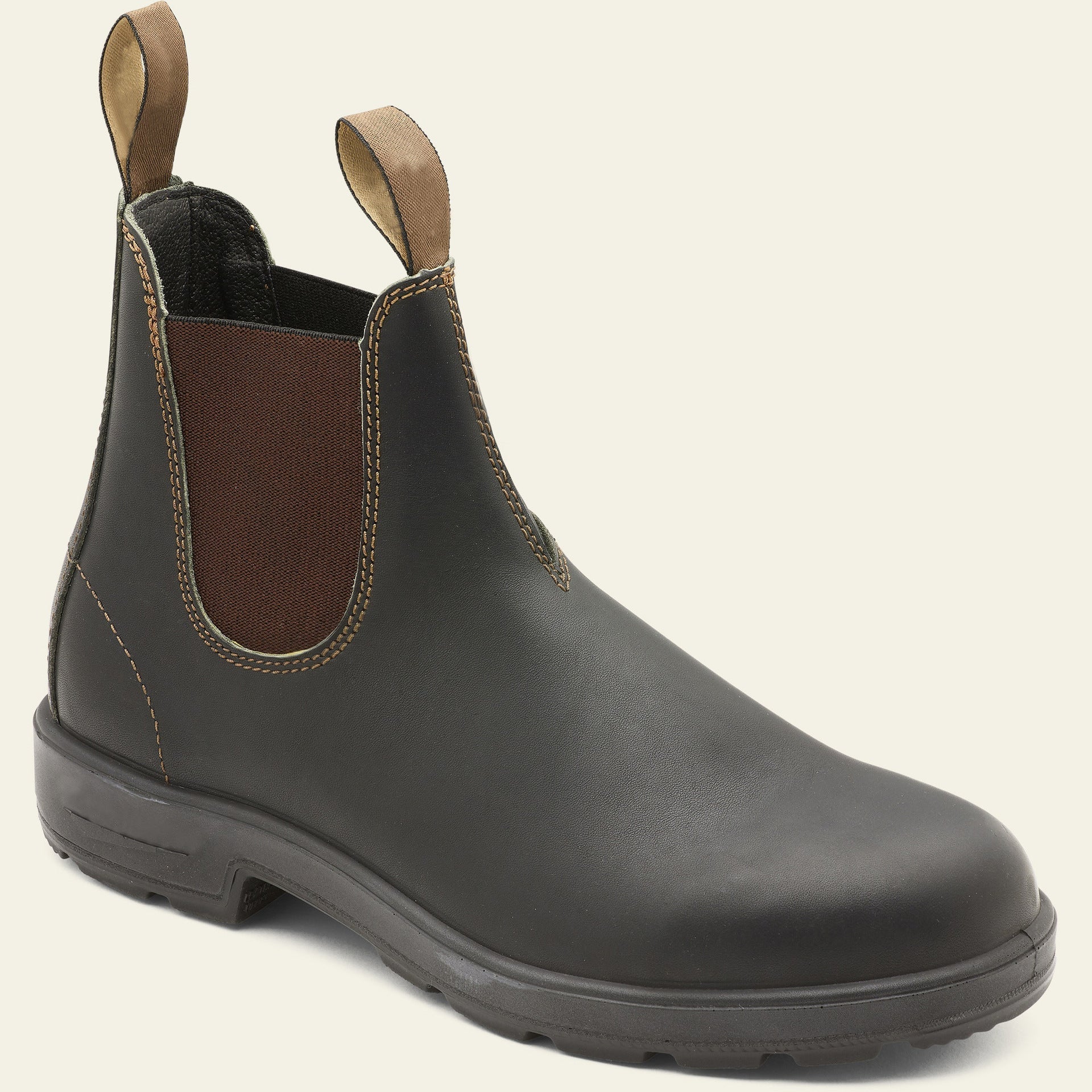 Men's Slip-On Chelsea Ankle Boots - Ankle-Length & Robust Tread Sole