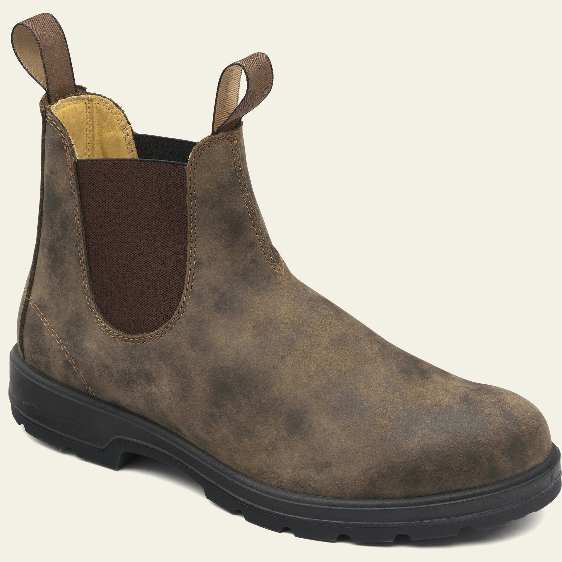 Men's Slip-On Chelsea Ankle Boots - Ankle-Length & Robust Tread Sole