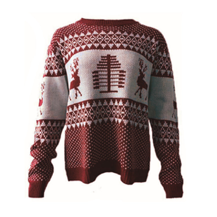 Damen Weihnachtspullover - Rentier & Geschenk Muster