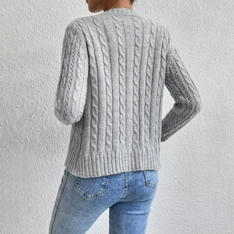 Damen Strickjacke mit Zopfmuster – Stilvolle & bequeme Oberbekleidung