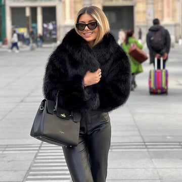 Damen Kunstpelzmantel - Warme & luxuriöse Winterjacke