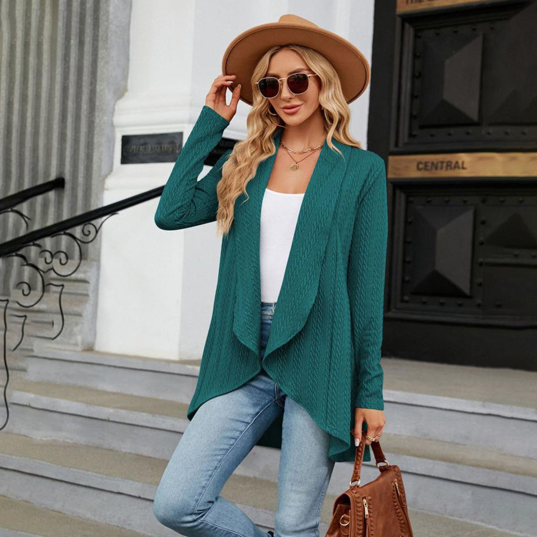 Women's knit cardigan – open front style