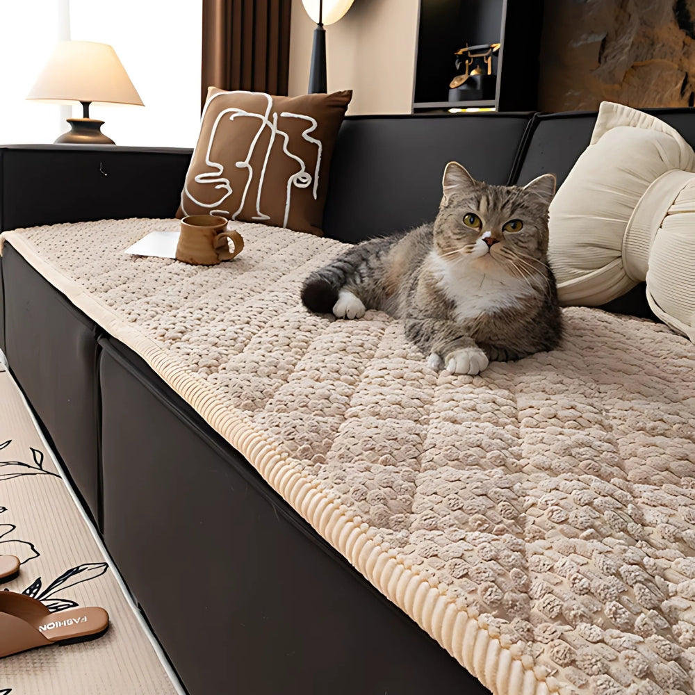 Doorgestikte Bankhoes – Huisdierbestendige Bankbeschermer