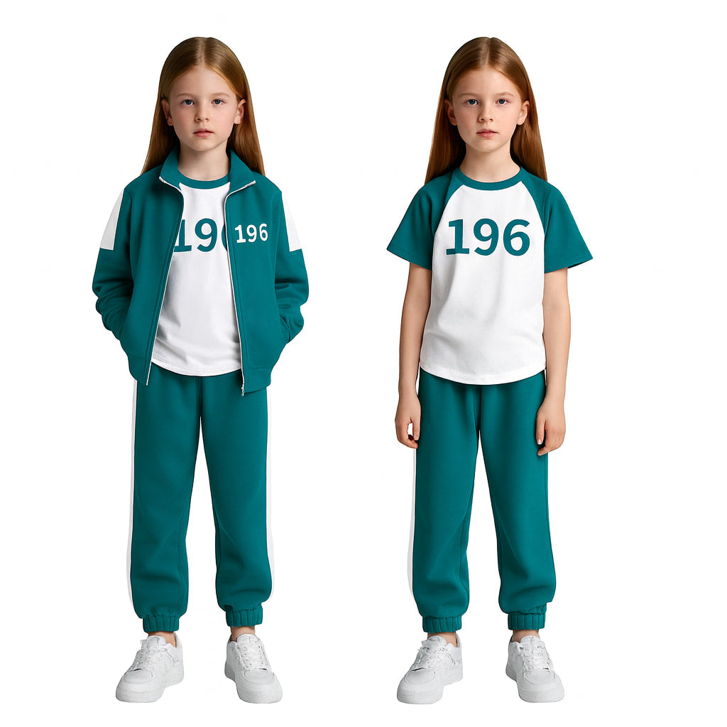Kinder Halloween Sportanzug Kostüm - Trainingsjacke, T-Shirt und Jogginghose