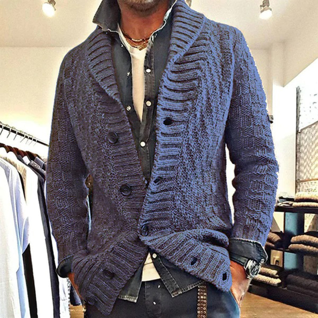 Herrstickad cardigan - Mysig ytterkläder
